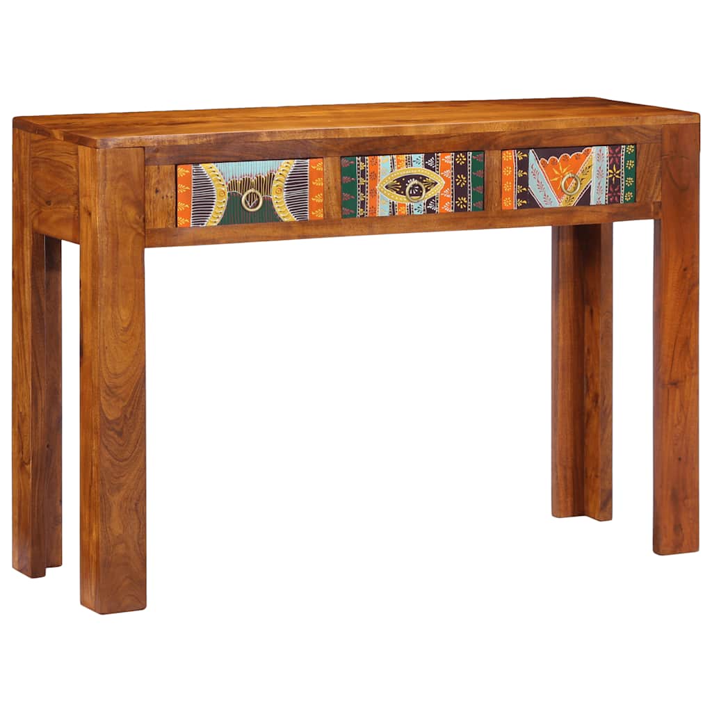 Solid Acacia Wood Console Table 110x35x75 cm - Elegant Design