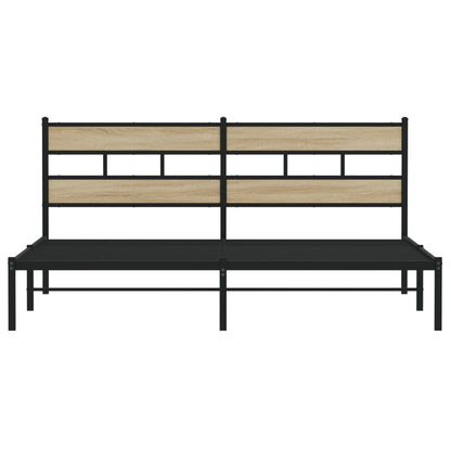 Sonoma Oak Metal Bed Frame 180x200 cm Super King Size