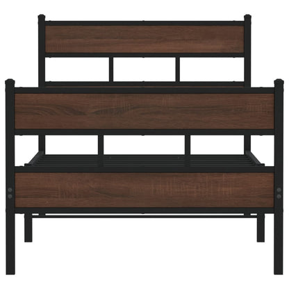 Wooden Bed Frame 90x200 cm with Headboard & Footboard - No Mattress