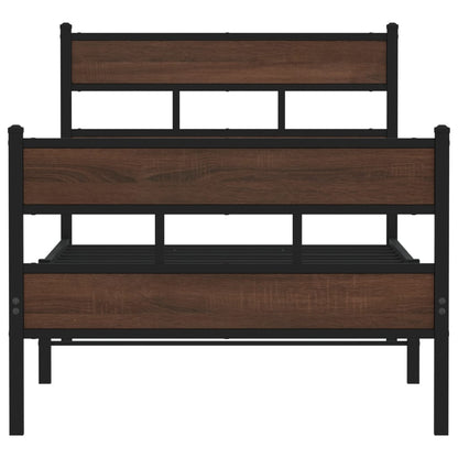 Elegant Wooden Bed Frame with Headboard & Footboard, 100x200 cm