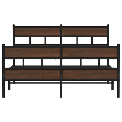 Bed Frame without Mattress with Headboard and Footboard 137x190 cm