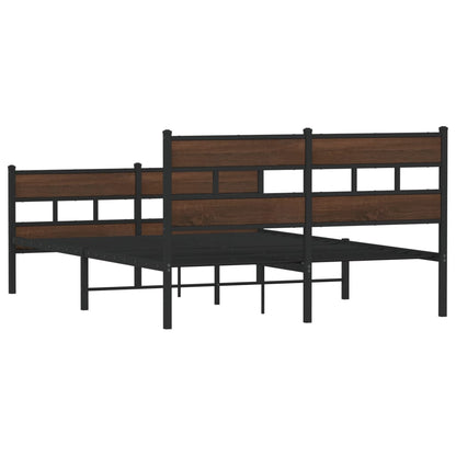 Bed Frame without Mattress with Headboard and Footboard 137x190 cm