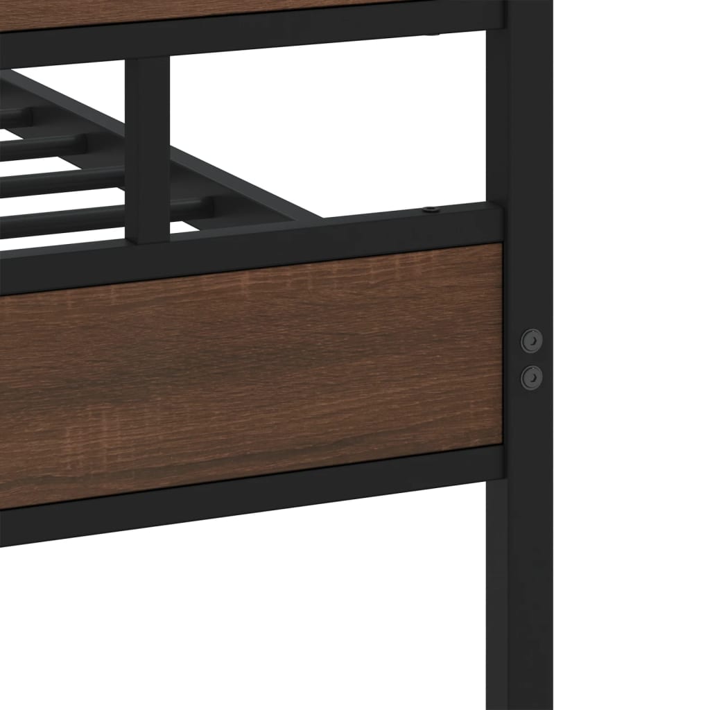 Bed Frame without Mattress with Headboard and Footboard 137x190 cm