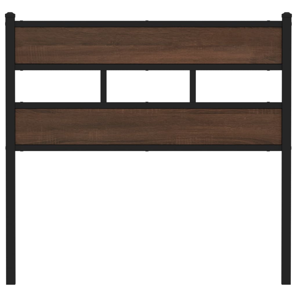 Brown Oak Headboard - 100cm Steel & Engineered Wood