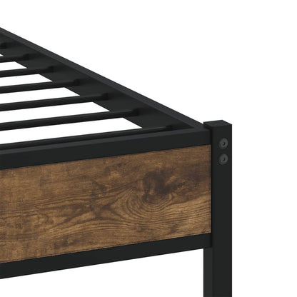 Sonoma Oak Bed Frame with Headboard, 80x200 cm, No Mattress