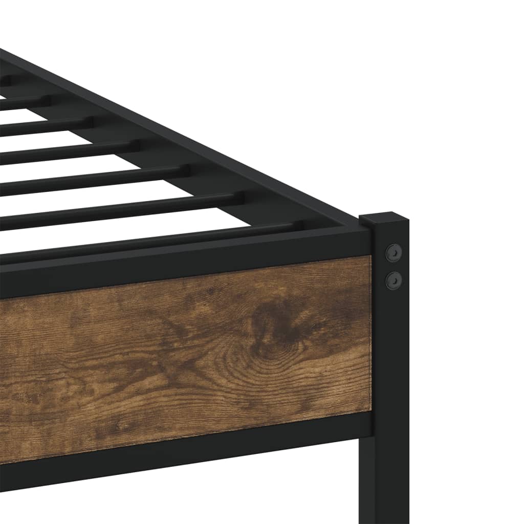 Single Bed Frame with Headboard Sonoma Oak 90x190 cm, No Mattress