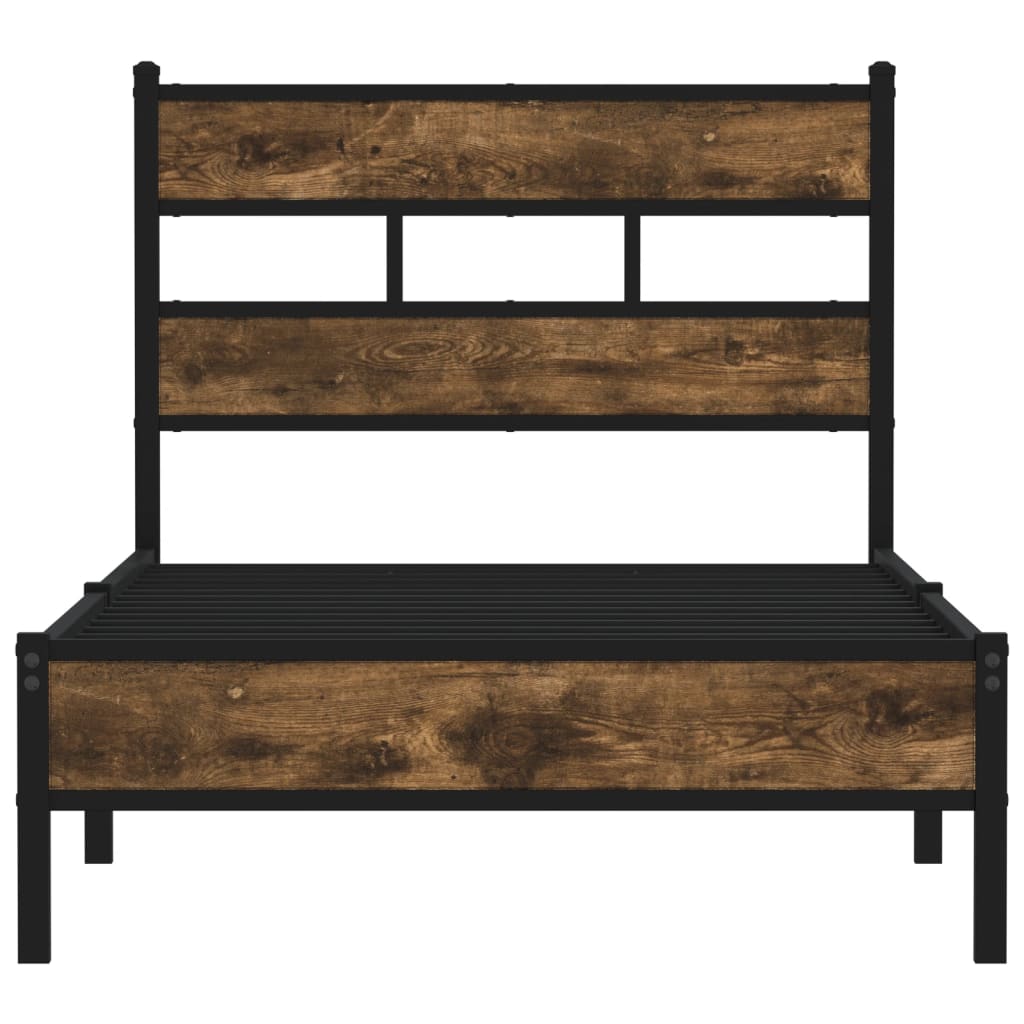 Sonoma Oak Bed Frame with Headboard 100x190 cm - No Mattress