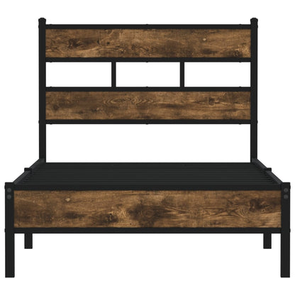 Sonoma Oak Bed Frame with Headboard - 107x203 cm, No Mattress