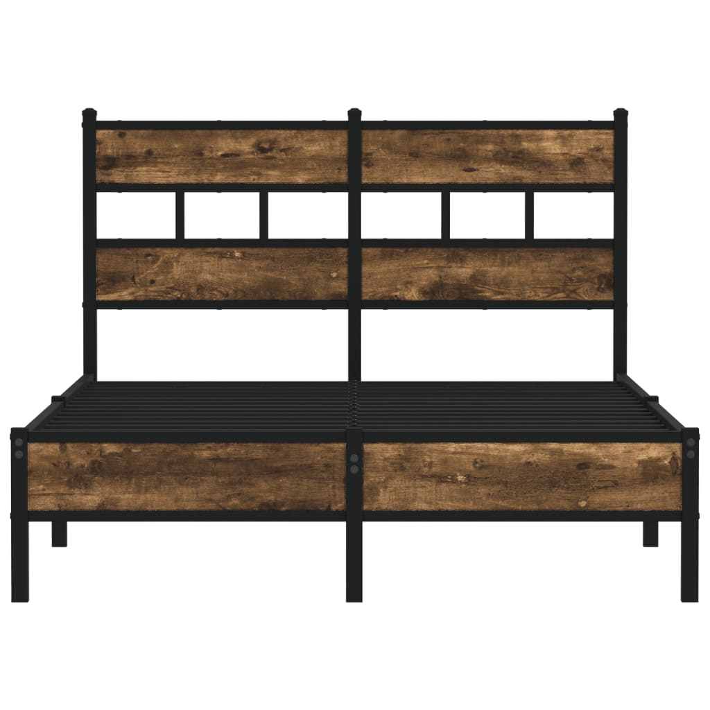 Sonoma Oak Bed Frame 120x200 cm with Headboard - No Mattress