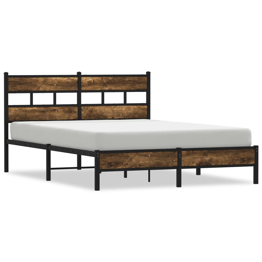 Sonoma Oak Bed Frame with Headboard 137x190 cm - No Mattress