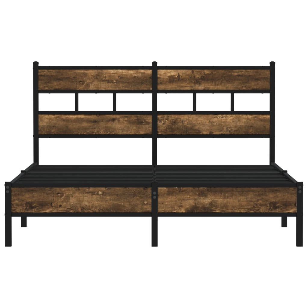 Sonoma Oak Bed Frame with Headboard 137x190 cm - No Mattress