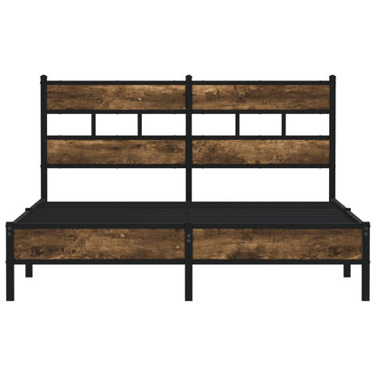 Sonoma Oak King Size Bed Frame with Headboard, 150x200 cm