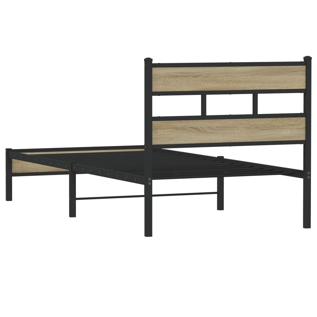 Sonoma Oak Engineered Wood Bed Frame 80x200 cm - No Mattress Included