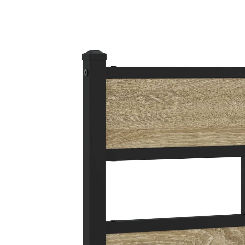 Sonoma Oak Bed Frame 100x190 cm, Engineered Wood, No Mattress