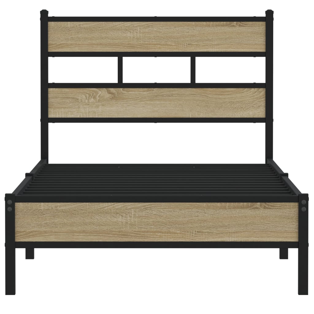 Sonoma Oak Bed Frame 107x203 cm - Durable Engineered Wood