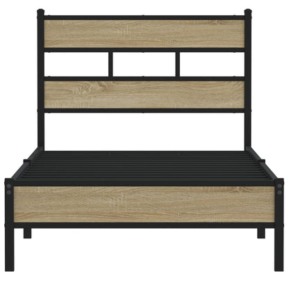 Sonoma Oak Bed Frame 107x203 cm - Durable Engineered Wood