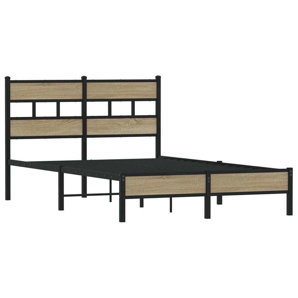 Sonoma Oak Engineered Wood Bed Frame 120x200 cm (No Mattress)