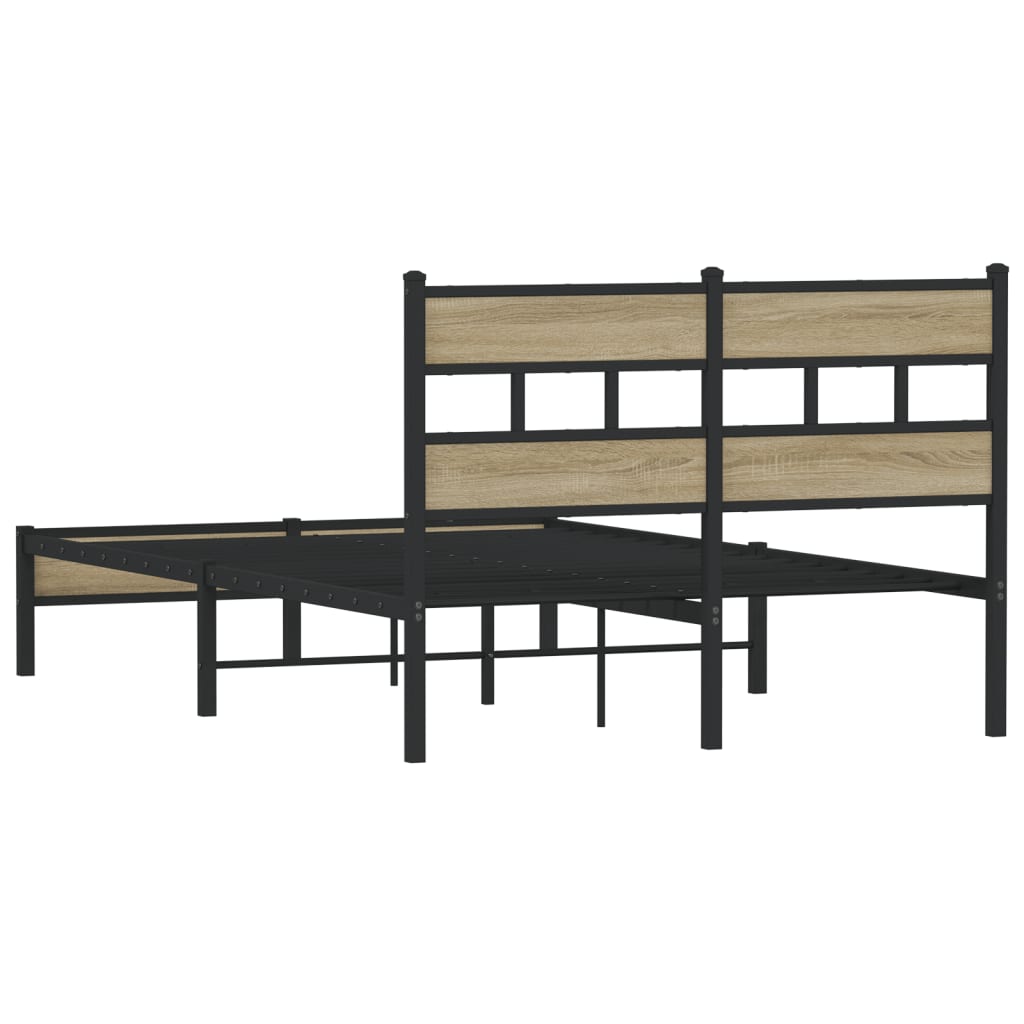 Sonoma Oak Engineered Wood Bed Frame 120x200 cm (No Mattress)
