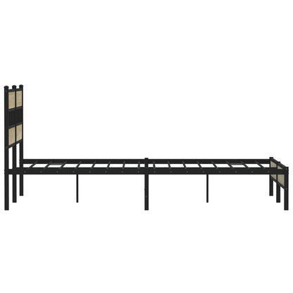 Bed Frame without Mattress Sonoma Oak 137x190 cm Engineered Wood