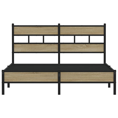 Bed Frame without Mattress Sonoma Oak 160x200 cm Engineered Wood