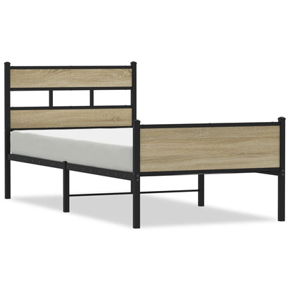 Sonoma Oak Single Bed Frame 90x190 cm, Engineered Wood
