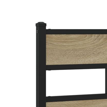 Bed Frame without Mattress Sonoma Oak 140x200 cm Engineered Wood