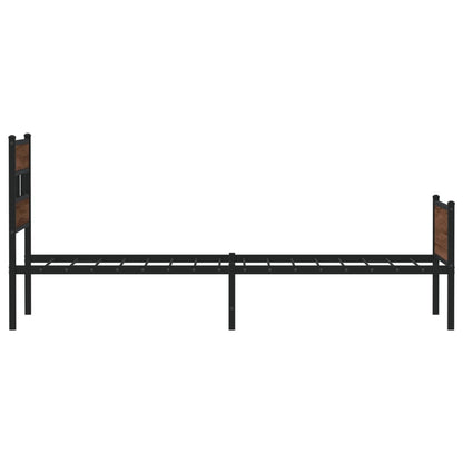 Bed Frame without Mattress Brown Oak 90x200 cm Engineered Wood