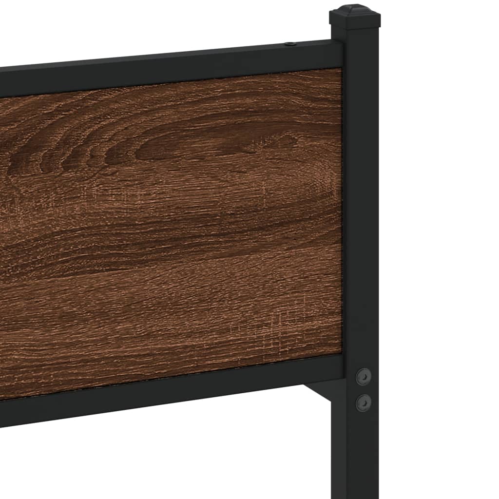 King Size Brown Oak Bed Frame 150x200 cm - Engineered Wood