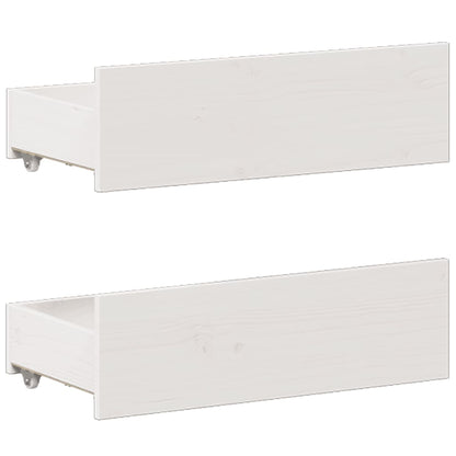 Bed Frame without Mattress with Headboard White 150x200 cm King Size Solid Wood Pine