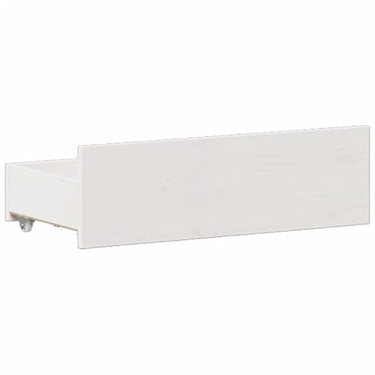 Bed Frame without Mattress with Headboard White 150x200 cm King Size Solid Wood Pine