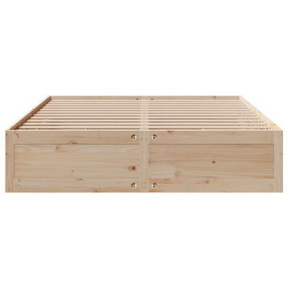 Bed Frame without Mattress with Drawers 200x200 cm Solid Wood Pine