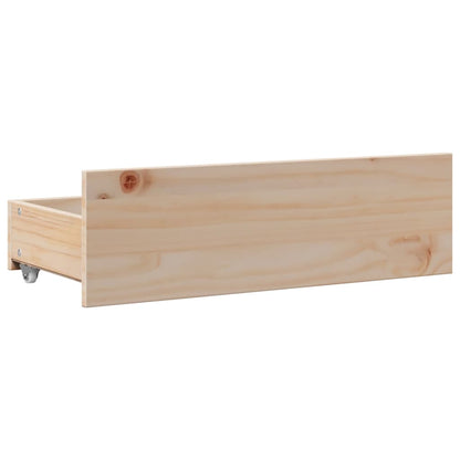 Bed Frame without Mattress with Drawers 200x200 cm Solid Wood Pine
