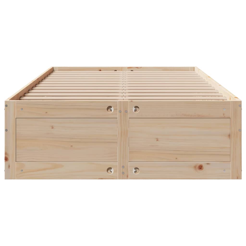 Bed Frame without Mattress with Drawers 120x200 cm Solid Wood Pine