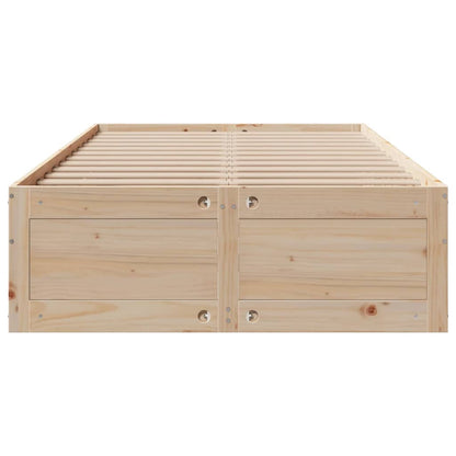 Bed Frame without Mattress with Drawers 120x200 cm Solid Wood Pine