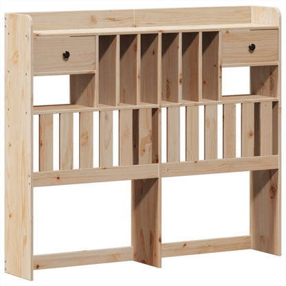 Natural Pine Solid Wood Bed Frame 135x190 cm - Mattress Not Included