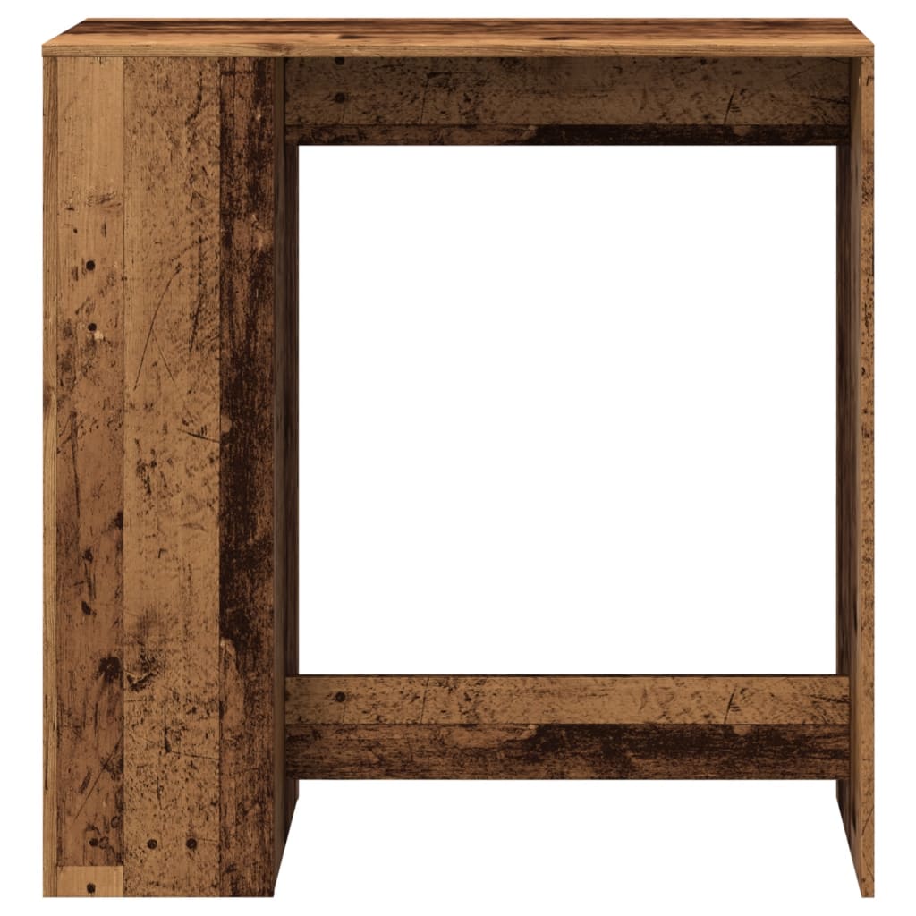 Rustic Bar Table with Racks - Old Wood Finish, 101x40x103.5 cm