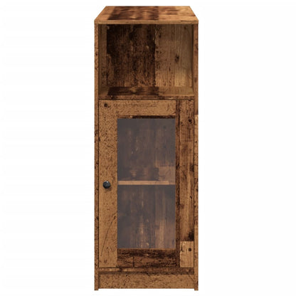 Rustic Bar Table with Racks - Old Wood Finish, 101x40x103.5 cm