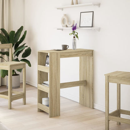 Sonoma Oak Bar Table with Racks, 90x40x103.5 cm, Engineered Wood
