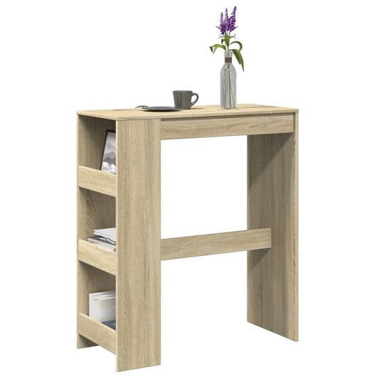 Sonoma Oak Bar Table with Racks, 90x40x103.5 cm, Engineered Wood
