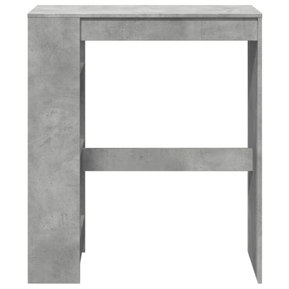 Concrete Grey Bar Table with Racks, 90x40x103.5 cm – Engineered Wood