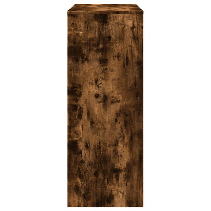 Smoked Oak Bar Table with Racks - 90x40x103.5 cm Engineered Wood