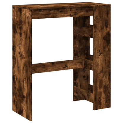 Smoked Oak Bar Table with Racks - 90x40x103.5 cm Engineered Wood