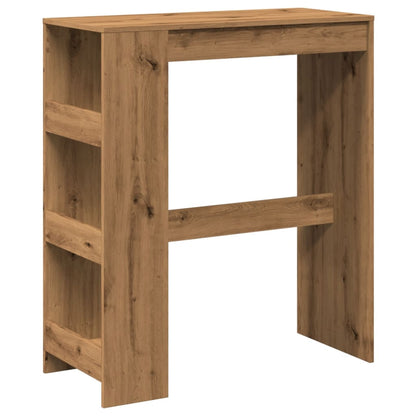 Artisan Oak Bar Table with Racks, Engineered Wood, 90x40x103.5 cm
