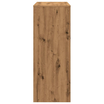 Artisan Oak Bar Table with Racks, Engineered Wood, 90x40x103.5 cm