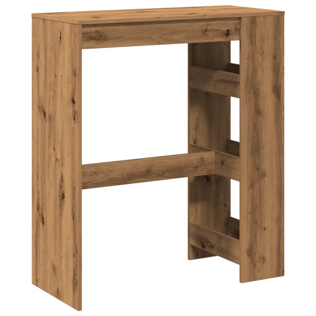 Artisan Oak Bar Table with Racks, Engineered Wood, 90x40x103.5 cm