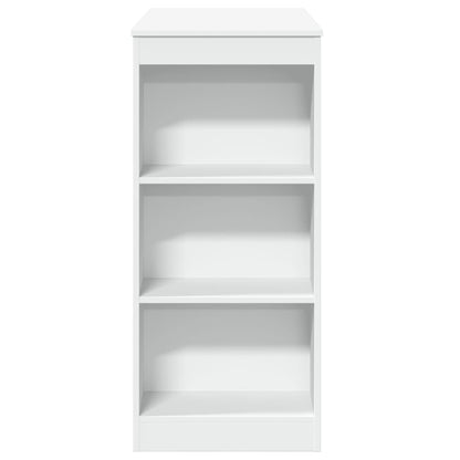 White Engineered Wood Bar Table with Racks - 95x47x103.5 cm