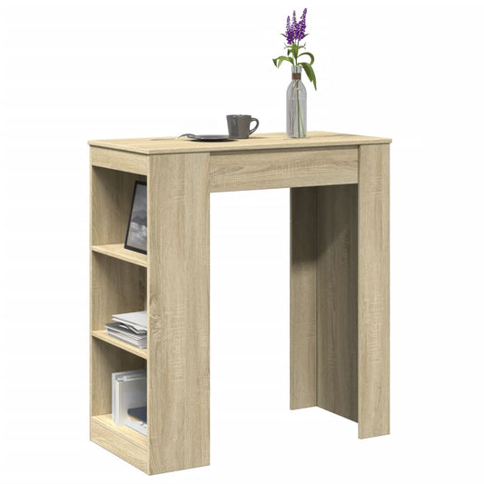 Sonoma Oak Bar Table with Racks, Engineered Wood, 95x47x103.5 cm
