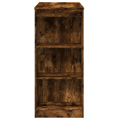 Smoked Oak Bar Table with Racks, 95x47x103.5 cm, Engineered Wood