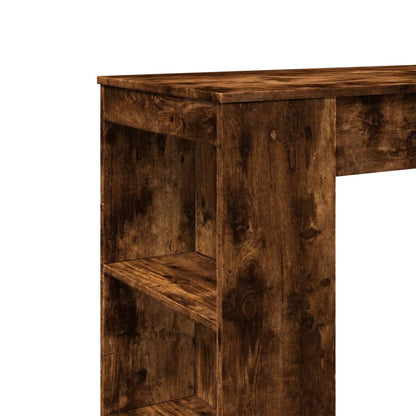 Smoked Oak Bar Table with Racks, 95x47x103.5 cm, Engineered Wood