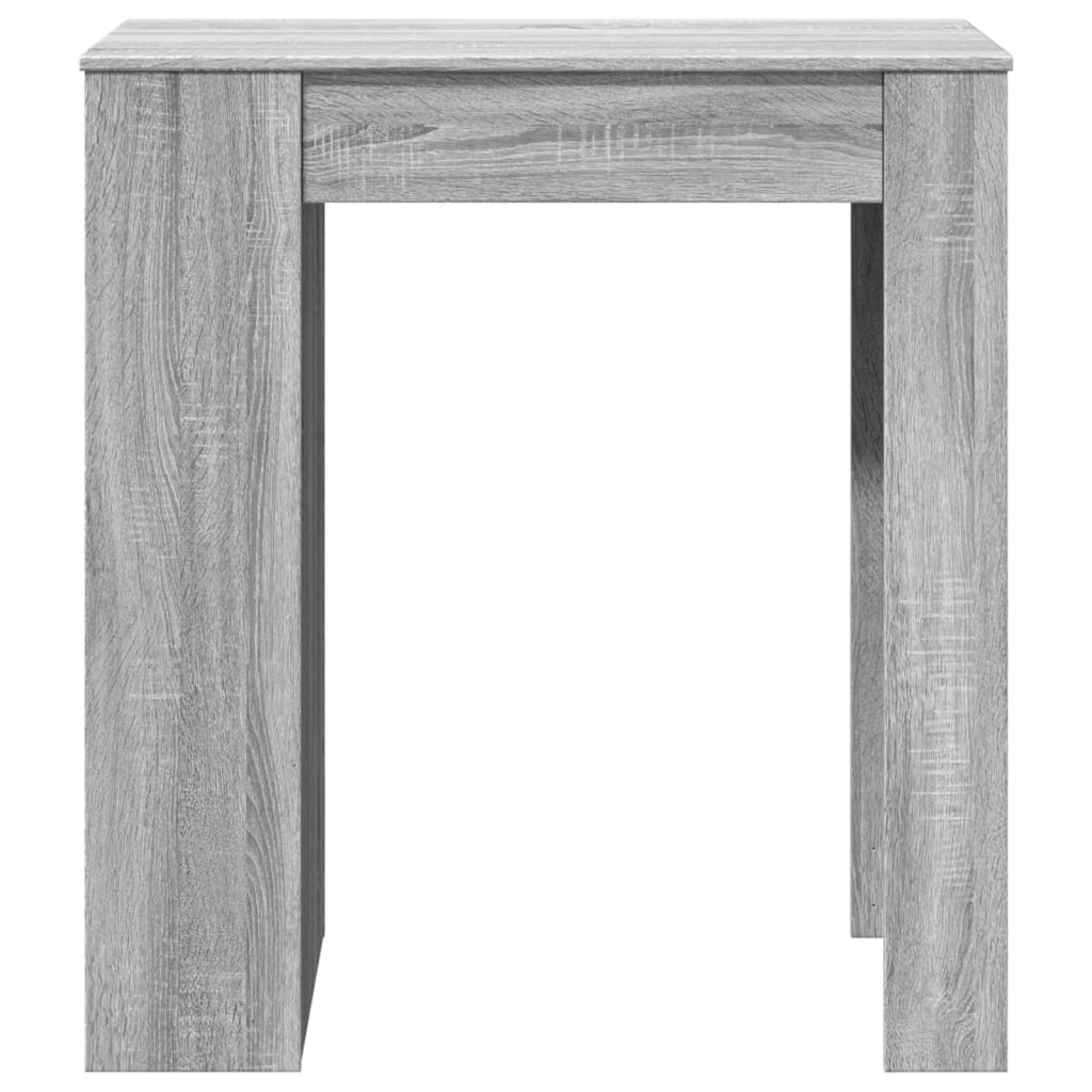 Grey Sonoma Bar Table with Racks - Engineered Wood 95x47x103.5 cm